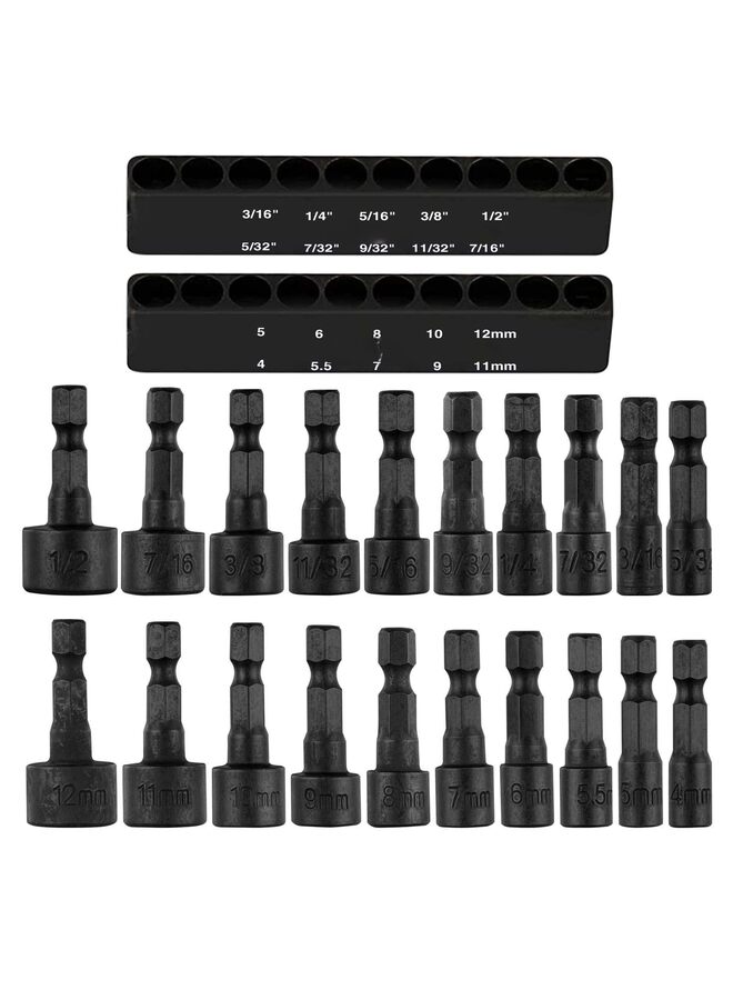 LAMAY 20PCS Power Nut Driver Set for Impact Drill, 1/4” Hex Head Drill Bit Set, The best tool accessories - Image 1